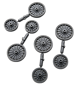 Circus Wagon Wheels -- Sunburst (Tableux/Parade) Type - Two Complete Sets