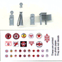 Gas Pump Set -- 1 Each of 3 Styles w/Printed Gas Logo Sheet