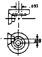 2:1 Ratio Gear & 3/32" Bore w/Cross Box