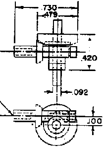 2:1 Ratio Gears & Cross Box -- .078" Coupling, Less Wheels