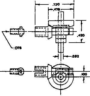Ratio Gears 2:1 -- Cross Box .078" Coupling, Less Wheels