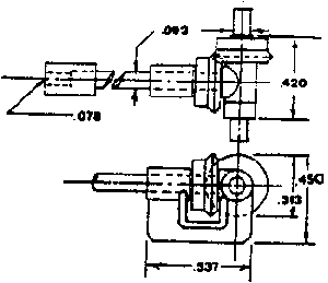 1:1 Gears -- In-Line Mtg. Bracket .089" Coupling