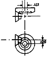 2:1 Skew Bevel Gears -- .062" and .125" Bore, 100" Offset, Delrin