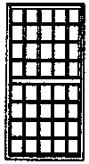 Windows -- Double-Hung, 40-Pane - Scale 8 x 16'  2.4 x 4.9m pkg(8)