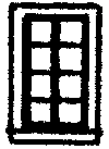 Windows -- Double-Hung, 8-Pane - Scale 27 x 48"  68.6 x 122cm pkg(16)