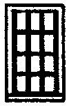 Windows -- Double-Hung, 12-Pane - Scale 36 x 64"  91.4 x 163cm pkg(12)