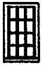 Windows -- Double-Hung, 12-Pane - Scale 36 x 64"  91.4 x 163cm pkg(12)