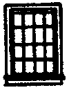 Double-Hung Windows -- 16-Pane, Scale 36 x 56"  91.4 x 142cm pkg(12)
