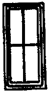 Factory Windows -- Double-Hung, 4-Pane, Scale 44 x 92"  112 x 234cm pkg(8)