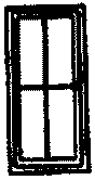 Factory Windows -- Double-Hung, 4-Pane, Scale 44 x 92"  112 x 234cm pkg(8)