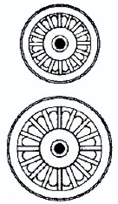 Circus Wagon Wheels -- Sunburst (2 Sets)