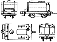 Locomotive Kit - On30 -- Porter Auxilary Tender 4-Wheel 8000-Gallon