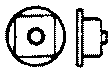 Nut-Bolt-Washer -- 1-5/8" Nut, 1" Bolt, 2-1/2" Steel Washer