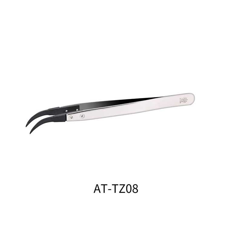 High Precision Stainless Steel Angled Tweezers