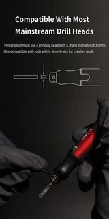 Portable Electric Sanding Pen -- Includes Pen, 3mm Diameter Dome Double Groove Head, USB-C Cord, Wrench-6