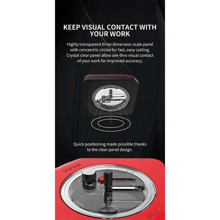 Integral Stepless Circular Cutter -- Cuts 1mm to 50mm Diameter Circles-4