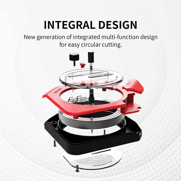 Integral Stepless Circular Cutter -- Cuts 1mm to 50mm Diameter Circles-5