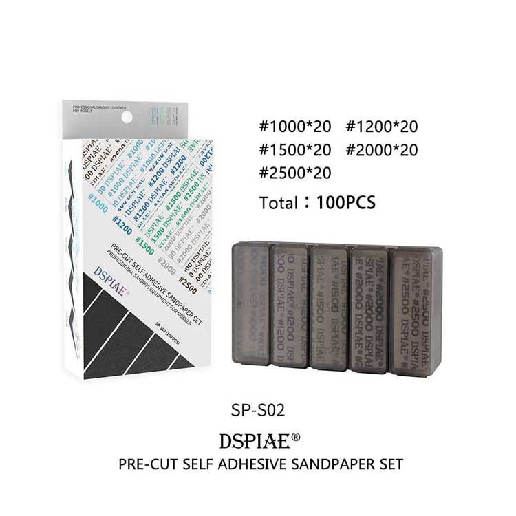 #1000-#2500 Adhesive Sandpaper Set 100pcs -- #1000-#2500 Grit pkg(100)