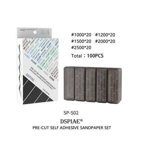 #1000-#2500 Adhesive Sandpaper Set 100pcs -- #1000-#2500 Grit pkg(100)