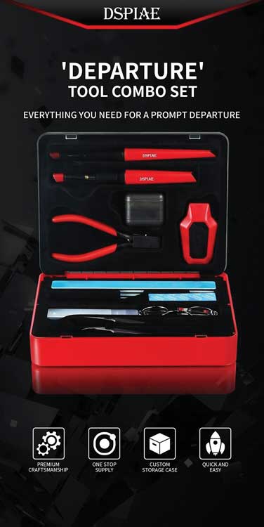 Departure Tool Combo Set -- Includes Sprue Cutter, Hobby Knife, Blades, Abrasives, Tweezers and More-1