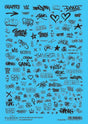 Graffiti Decal Set -- Set #8 (black)