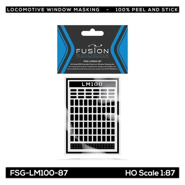 EMD Standard Cab Locomotive Window Masking Set