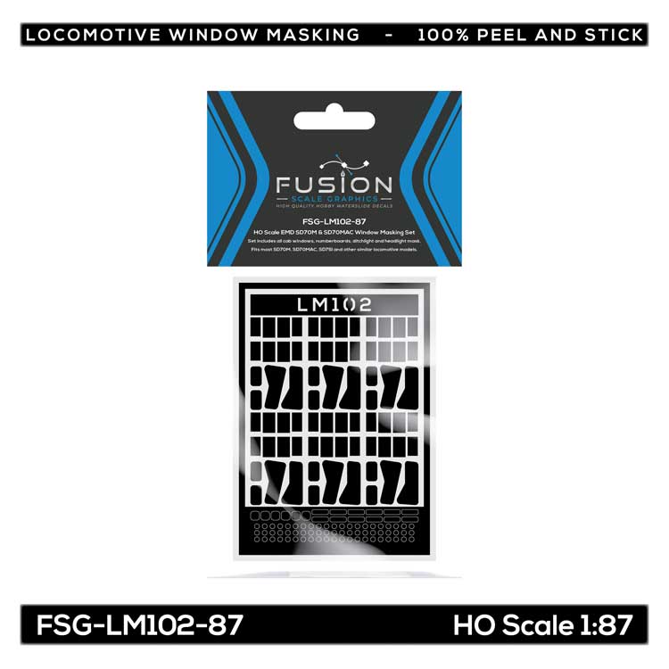 EMD SD70M & SD70MAC Locomotive Window Masking Set