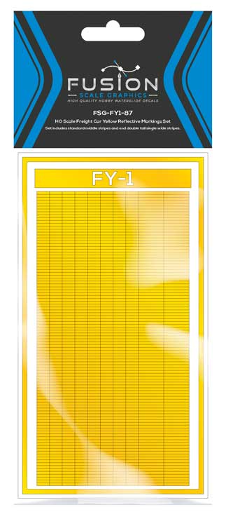 Railroad Freight Car Yellow Reflective Markings Set