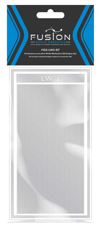 Railroad Locomotive White Reflective Sill Stripes Set