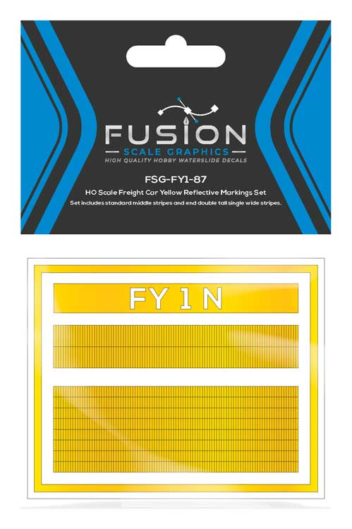 Railroad Freight Car Yellow Reflective Markings Set