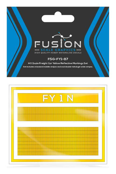 Railroad Freight Car Yellow Reflective Markings Set
