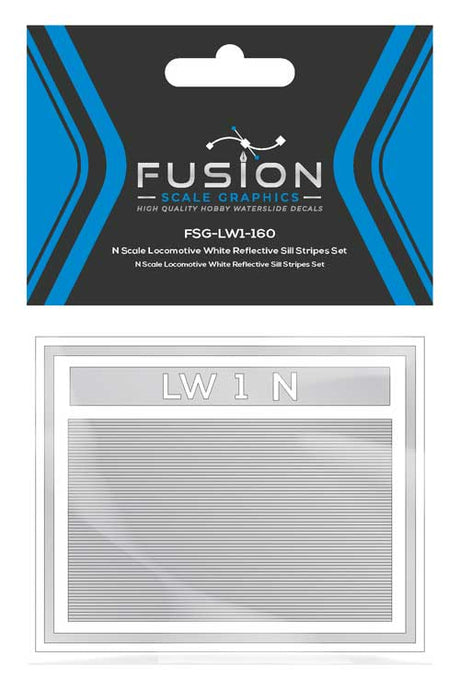 Railroad Locomotive White Reflective Sill Stripes Set
