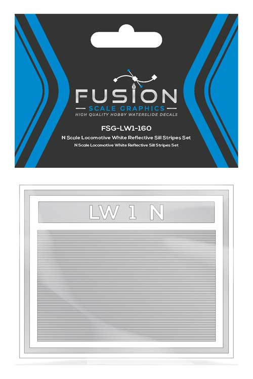 Railroad Locomotive White Reflective Sill Stripes Set