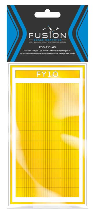 Railroad Freight Car Yellow Reflective Markings Set