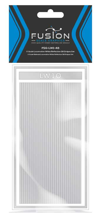 Railroad Locomotive White Reflective Sill Stripes Set