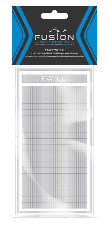 UP/CMO Style RD-4 Coal Hopper White Dashes Reflective Decal Set