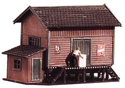 Small Freight Station -- 4 x 2-3/4"  10 x 7cm