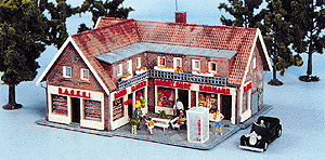 Shopping Center w/Five Stores -- 6-3/4 x 5-7/8"  17 x 15cm