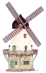 Old Windmill -- 4"  10cm Square