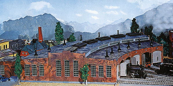 3-Stall Roundhouse -- Kit - 15-5/8 x 16 x 4-3/4"  40 x 40.6 x 12.1cm