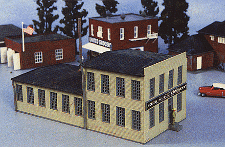 Old-Time Wooden Factory Building - Kit -- 4-3/8 x 8-3/8 x 4-13/16"  11 x 21 x 12cm