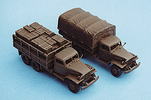 Military - US & Allies WWII - Trucks (Resin Kits) pkg(2) -- GMC 6x6 2.5-Ton Heavy Truck w/Long Bed