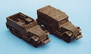Military - US & Allies WWII - Half-Tracks (Resin Kits) -- M2 - Includes 1 Each Open & Closed Bodies w/Closed Windshields