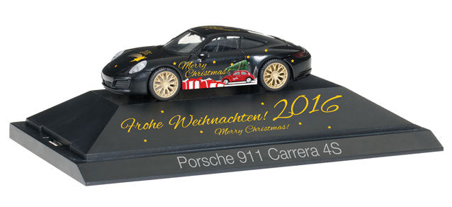 Porsche 911 Carrera 4S - Assembled -- Christmas 2016 (black, white, red, German Lettering)