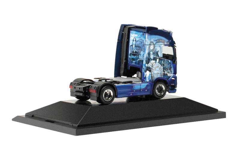 Volvo FH GL Tractor Only - Assembled -- Nightfighter (Mural, blue, white, German Lettering)