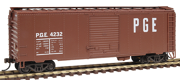 40' NSC Boxcar As-Built With Roofwalk & Long Ladders -- Pacific Great Eastern - Initials Logo