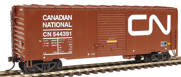 40' NSC Rebuilt Boxcar w/No Roofwalk & Short Ladders -- Canadian National - "Noodle" Herald