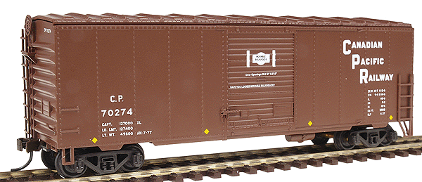 40' NSC Rebuilt Boxcar w/No Roofwalk & Short Ladders -- Canadian Pacific Railway; Block Lettering w/Movable Bulkheads Logo