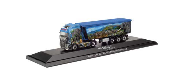 Volvo FH Tractor with Dry Van Trailer - Assembled -- Hilker Friesoythe (Private Collection, Mural Graphics, German Lettering)