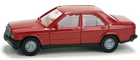 Automobile Mercedes 190 E Sedan - Minikit -- Red-1